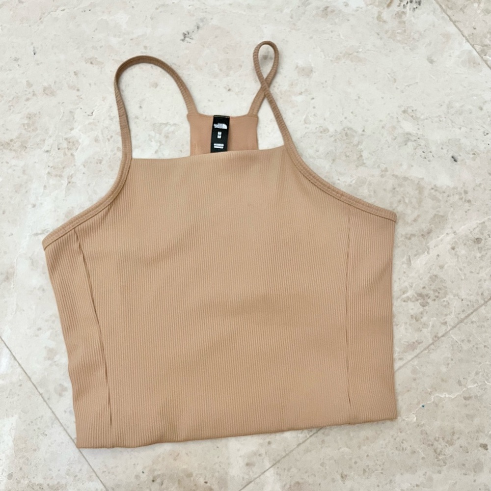 NWT The North Face W Guide forward rib tanklette in almond butter size m…